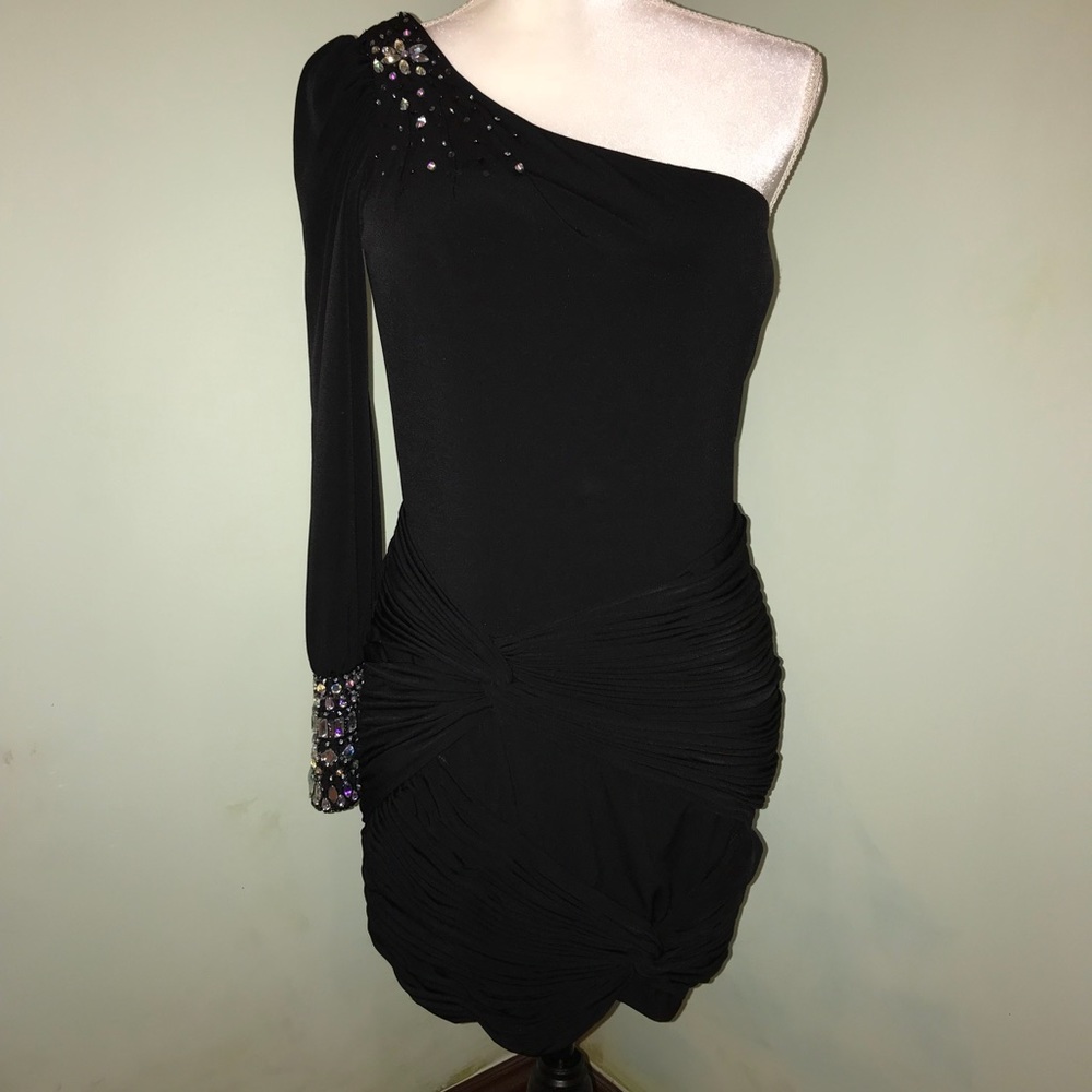 Worn Once! Embellished & Ruched Dress 😍